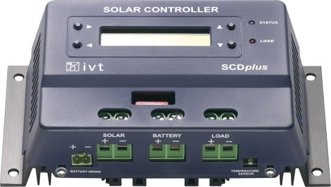 Napelem töltésszabályozó 12/24 V 25 A IVT SCDplus 25A