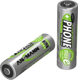 Ceruza akku AA, NiMH, 1,2V 800 mAh, 2 db, Ansmann DECT maxE LR06, AA, LR6, AAB4E, AM3, 815, E91, LR6