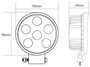 LED-es munkalámpa, fényszóró 18 W 12/24 V 110 x 116 x 41 mm 950 lm, SecoRüt 5. bélyegkép