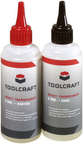 Epoxy gyanta készlet, átlátszó, 2 x 100 g, TOOLCRAFT 5