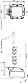 LED-es munkalámpa, fényszóró 15 W 12/24/36/48 V 100 x 165 x 75 mm 1300 lm, SecoRüt 7. bélyegkép