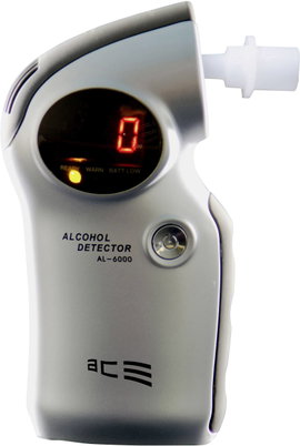 Alkoholteszter, cserélhető érzékelő, max. 4 ‰, ezüst, ACE AL6000