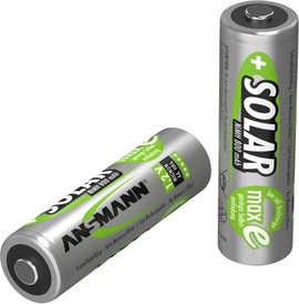 Ceruza akku AA, NiMH, 1,2V 800 mAh, 2 db, Ansmann Solar maxE LR06, AA, LR6, AAB4E, AM3, 815, E91, LR