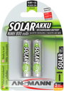 Ceruza akku AA, NiMH, 1,2V 800 mAh, 2 db, Ansmann Solar maxE LR06, AA, LR6, AAB4E, AM3, 815, E91, LR 6. bélyegkép