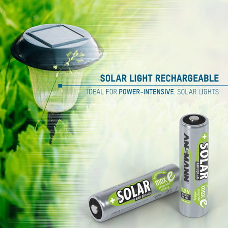 Ceruza akku AA, NiMH, 1,2V 800 mAh, 2 db, Ansmann Solar maxE LR06, AA, LR6, AAB4E, AM3, 815, E91, LR 8. kép