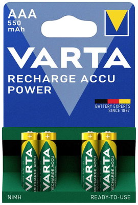 Mikroceruza akku AAA NiMH, 1,2V 550 mAh, 4 db, Varta Ready2Use HR3, HR03, UO100557, DC2400, DC2400B4