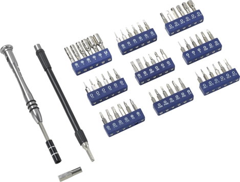 Multimédiás mikro BIT csavarhúzó készlet, telefon és laptop szereléshez 58 részes Basetech 1430586 3. kép