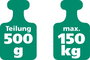 Analóg személymérleg max. 150 kg, fekete/fehér, Medisana PSD 9. bélyegkép