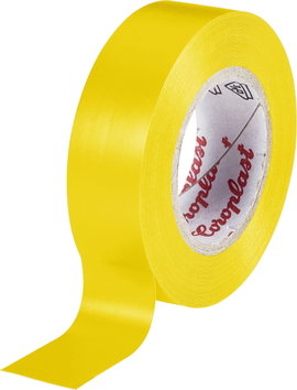 PVC elektromos szigetelőszalag, 10 m x 15 mm, sárga, Coroplast 302