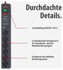 Hálózati elosztó túlfeszültség védelemmel, 6 részes, antracit, 3 m, 15 kA, Brennenstuhl 1159540376 4. bélyegkép