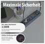Hálózati elosztó túlfeszültség védelemmel, 6 részes, antracit, 3 m, 15 kA, Brennenstuhl 1159540376 5. bélyegkép