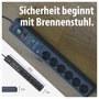 Hálózati elosztó túlfeszültség védelemmel, 6 részes, antracit, 3 m, 15 kA, Brennenstuhl 1159540376 7. bélyegkép
