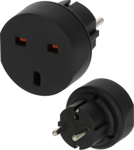 Magyar / angol konnektor átalakító adapter, fekete, Brennenstuhl 1508530