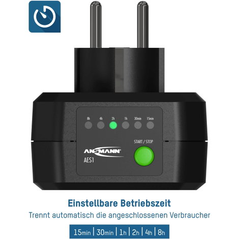 Konnektoros időkapcsoló óra, 2500W, min. 15 perc, IP20, Ansmann 5024063 14. kép