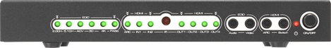 4 portos HDMI elosztó, audio csatlakozás, távirányító, 3648 x 2160 px, fekete, SpeaKa Professional 2. kép