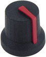 Cliff CL170853BR CL170853BR Forgatógomb Fekete, Piros (Ø x Ma) 16.8 mm x 14.5 mm 1 db bélyegkép