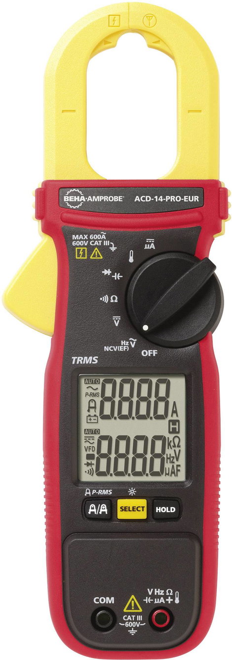 Beha Amprobe ACD-14-PRO-EUR Lakatfogó, Kézi multiméter digitális CAT III 600 V Kijelző (digitek): 60