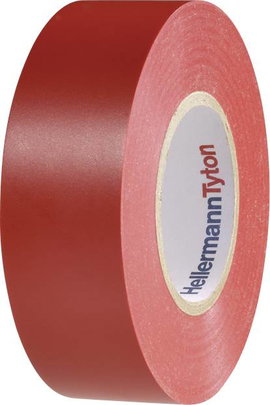 Szigetelőszalag, piros színű (H x Sz) 20 m x 19 mm HellermannTyton Hela Tape Flex 15