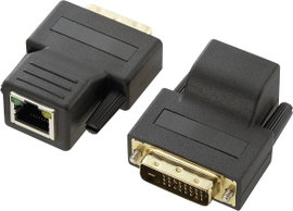 DVI hosszabbítás CAT5 hálózati kábelen keresztül, 70 m, 1920 x 1200px, Renkforce DVI Extender