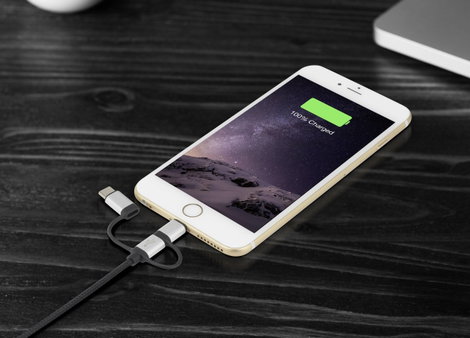 3 az 1-ben micro USB, Lightning, USB-C™ töltő- és adatkábel, 0,5 m, Renkforce 4. kép