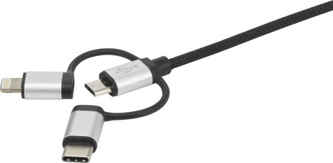 3 az 1-ben micro USB, Lightning, USB-C™ töltő- és adatkábel, 0,5 m, Renkforce 5. kép