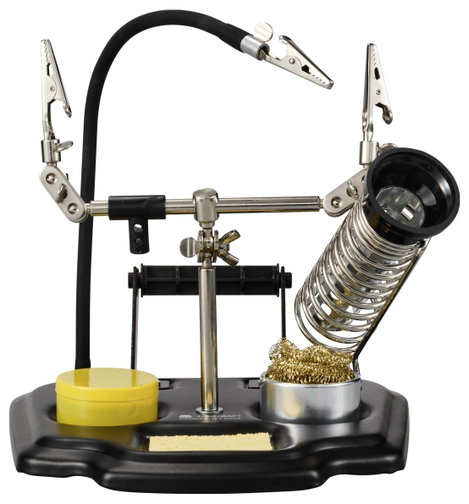 Harmadik kéz paneltartó 3db hajlítható csipesszel, pákatartóval, ón tartóval TOOLCRAFT ZD-10Y 3. kép
