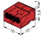 Mikró vezetékösszekötő 4 vezetékes, 0,6 - 0,8 mm² 6A, piros, 1 db, WAGO 243-804 2. bélyegkép