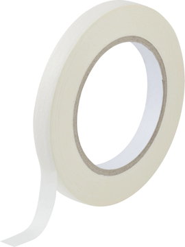Krepp ragasztószalag, fehér, 50 m x 12,5 mm, kaucsuk, 1 tekercs, TOOLCRAFT