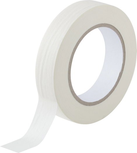 Krepp ragasztószalag, fehér, 50 m x 25 mm, kaucsuk, 1 tekercs, TOOLCRAFT