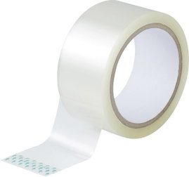 Csomagoló ragasztószalag, átlátszó, 50 m x 48 mm, akril, 1 tekercs, TOOLCRAFT