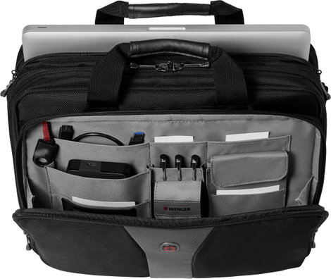 Notebook táska, max. 40,6 cm (16) fekete/szürke, Wenger Legacy Double Gusset 5. kép