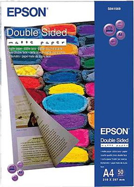Fénykép papír Epson Double-Sided Matte Paper C13S041569 DIN A4 178 g/m² 50 lap Mindkét oldala nyomta