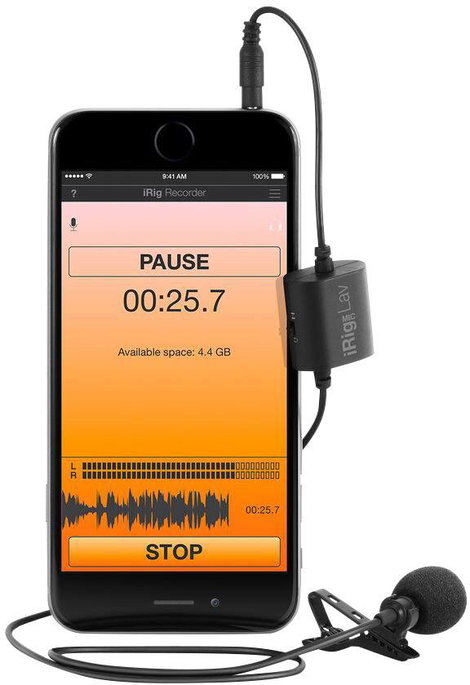 Csiptetős mikrofon, Lavalier konferencia mikrofon Android és Apple iOS készülékekhez IK Multimedia I 5. kép