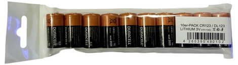 CR123A fotóelem, lítium, 3V, 10 db, Duracell Ultra EL123AP, K123LA, RL123A, EL123A, DL123A, 5018LC, 2. kép