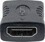 HDMI közösítő adapter, 1x HDMI aljzat - 1x HDMI aljzat, aranyozott, fekete, Manhattan 2. bélyegkép