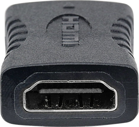 HDMI közösítő adapter, 1x HDMI aljzat - 1x HDMI aljzat, aranyozott, fekete, Manhattan 3. kép