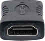 HDMI közösítő adapter, 1x HDMI aljzat - 1x HDMI aljzat, aranyozott, fekete, Manhattan 3. bélyegkép