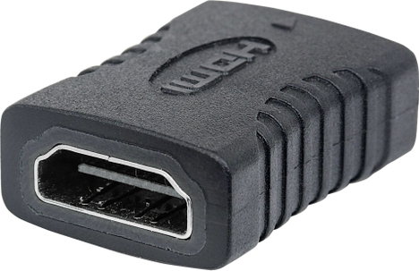 HDMI közösítő adapter, 1x HDMI aljzat - 1x HDMI aljzat, aranyozott, fekete, Manhattan 4. kép