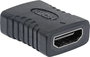 HDMI közösítő adapter, 1x HDMI aljzat - 1x HDMI aljzat, aranyozott, fekete, Manhattan 5. bélyegkép
