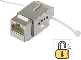 RJ45 beépíthető modul reteszeléssel, Keystone CAT 6, renkforce KSV10