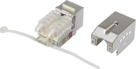 RJ45 beépíthető modul reteszeléssel, Keystone CAT 6, renkforce KSV10 2. kép
