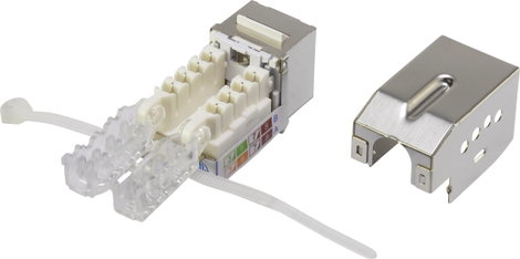 RJ45 beépíthető modul reteszeléssel, Keystone CAT 6, renkforce KSV10 4. kép