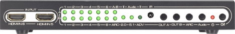 6 portos HDMI mátrix switch kép a képben funkcióval, távirányítóval, 3840 x 2160 pixel, SpeaKa Profe 3. kép