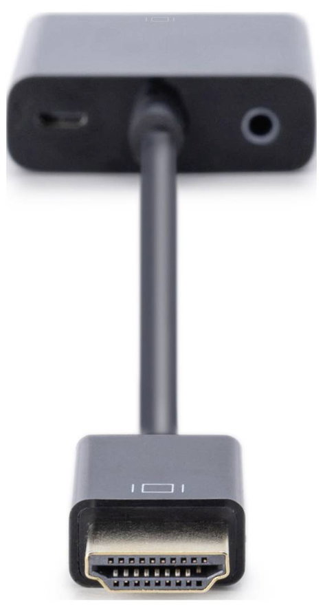 HDMI - VGA átalakító adapter, 1x HDMI dugó - 1x VGA aljzat, fekete, Digitus 3. kép