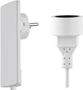 Lapos dugós hálózati hosszabbítókábel 1,5 m, fehér, HO5VV-F 3 G 1,5 mm², Schulte Elektrotechnik 1510
