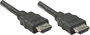 Manhattan HDMI Csatlakozókábel HDMI-A dugó, HDMI-A dugó 1.00 m Fekete 323192 Fólia árnyékolás, Fonat bélyegkép