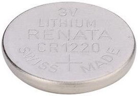CR1220 lítium gombelem, 3 V, 40 mA, Renata BR1220, DL1220, ECR1220, KCR1220, KL1220, KECR1220, LM122