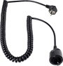 Hálózati spirálkábeles hosszabbítókábel, fekete, 2,5 m, HO5VV-F 3 G 1,5 mm², AS Schwabe 70410 bélyegkép