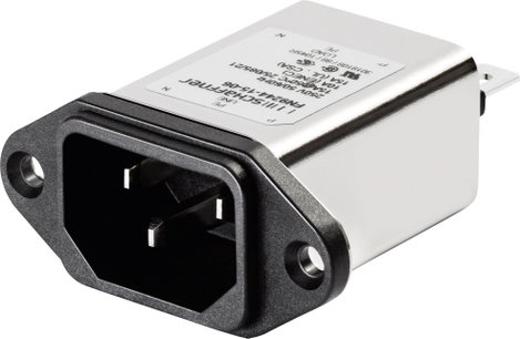 Hálózati szűrő hidegkészülék aljjal 250 V/AC 3 A (H x Sz) 48 mm x 22.5 mm Schaffner FN9244-3-06 1 db