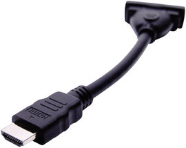 HDMI - DVI átalakító adapter, 1x HDMI dugó - 1x DVI aljzat 24+5 pól., fekete, club3D